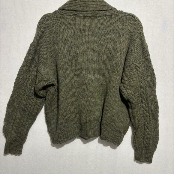 VTG Gap Wool Cardigan Sweater Women’s M Y2K Shetland Cable Knit Academia READ - Picture 9 of 10